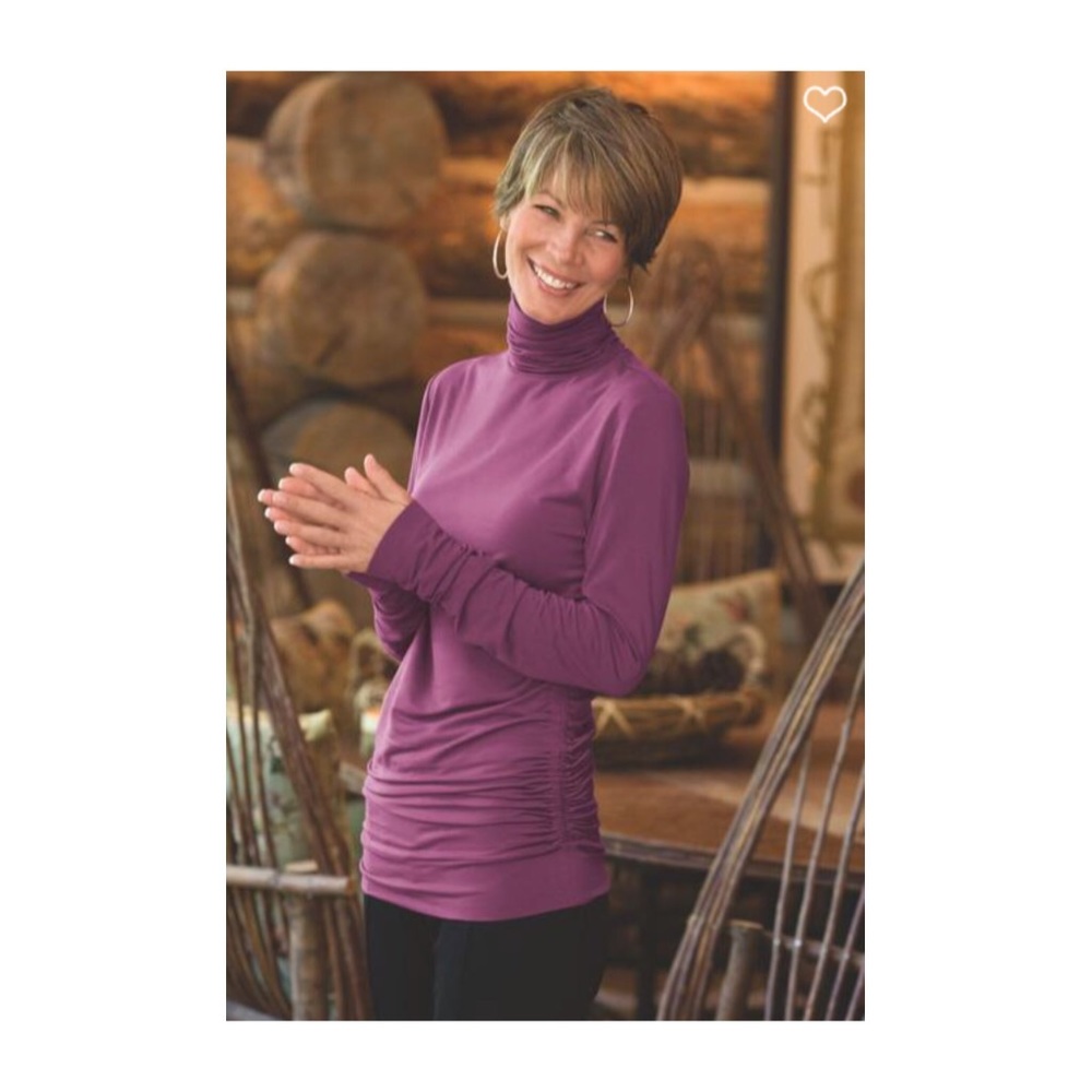Soft Surroundings great shape gathered turtleneck